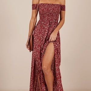 Showpo Red Maxi Dress - "Daytime Dancer"